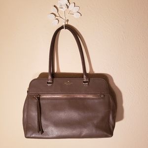Grey Kate Spade Cow Leather Satchel